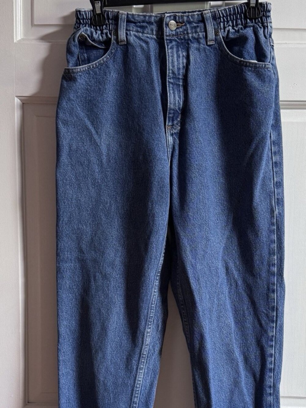 Vintage LL BEAN Jeans Women 6R Original Fit Elastic Y2K High Rise Blue 24x29